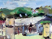 Concours hippique, olieverf/linnen, 25 x 35 cm., 2017