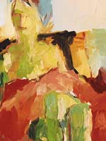 Detail van een figuurschilderij van Peter Smit.