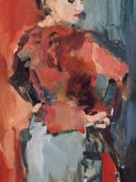 Detail van een figuurschilderij van Peter Smit.
