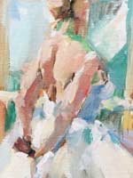 Detail van een figuurschilderij van Peter Smit.