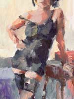Detail van een figuurschilderij van Peter Smit.
