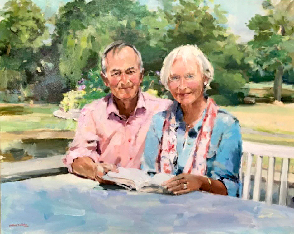Echtpaar, olieverf op linnen, 2021, 60 x 70 cm.