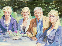 Familieportret, olieverf op linnen, 60 x 80 cm.