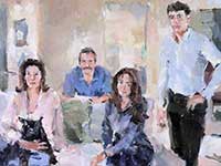 Familie in huiselijke sfeer