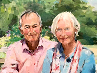"Echtpaar" - olieverf op linnen -  60 x 70 cm.