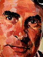 Detail van een portret van Peter Smit.