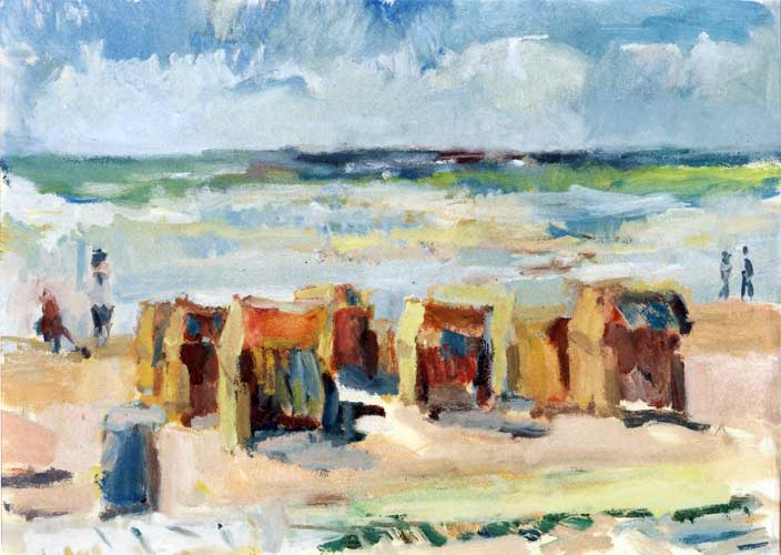 Strandgezichten door de schilder Peter Smit.