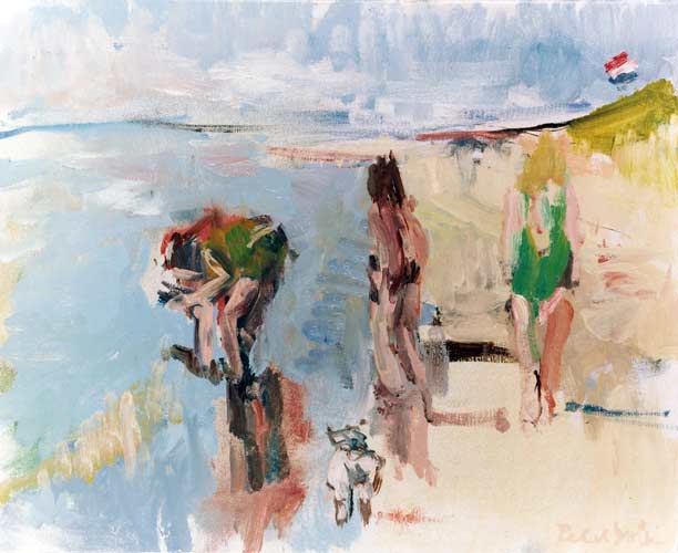 Strandgezichten door de schilder Peter Smit.