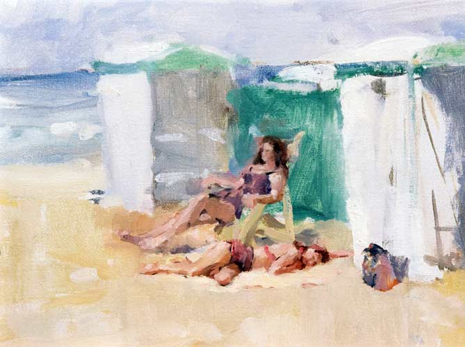 Strandgezichten door de schilder Peter Smit.