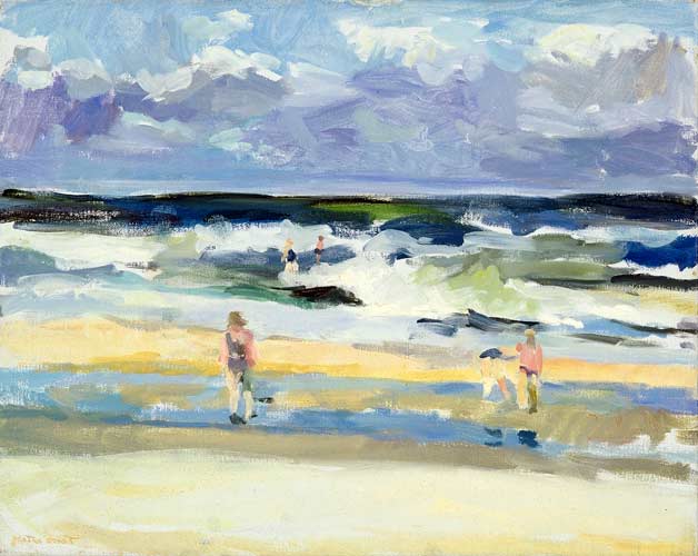 Strandgezichten door de schilder Peter Smit.