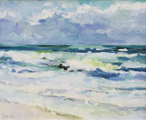 Noordzee - een olieverfschildery door Peter Smit.