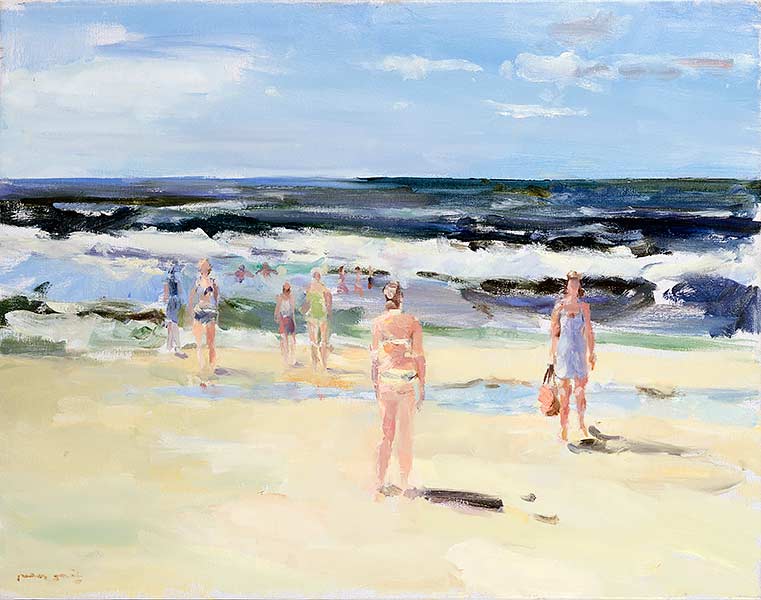 Strandgezichten door de schilder Peter Smit.