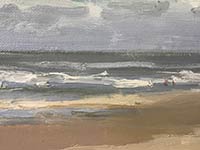 Dagje aan zee, olieverf op linnen, 24 x 30 cm, 2021